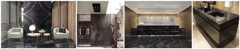 Zebra Black Marble Countertops and Tiles