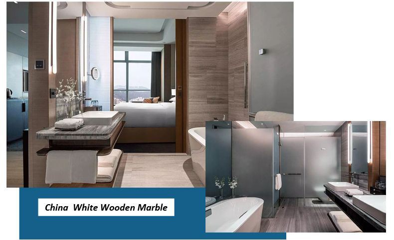 China Wooden White Marble Bathroom Tiles(001)