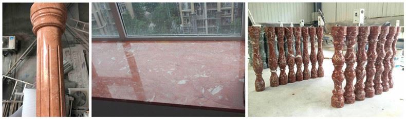 Tea Rose Marble Column and Tiles