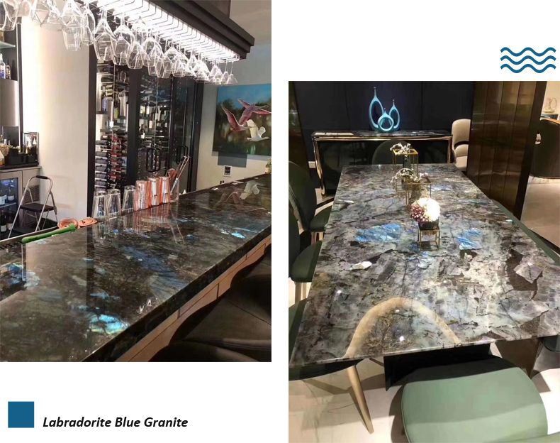 Labradorite Blue Granite Kitchen Countertops