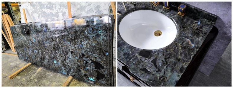 Labradorite Blue Granite Countertop and Vanity Tops