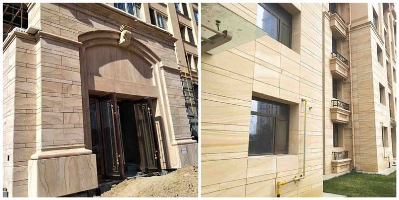 Yellow Sandstone Facade Tiles