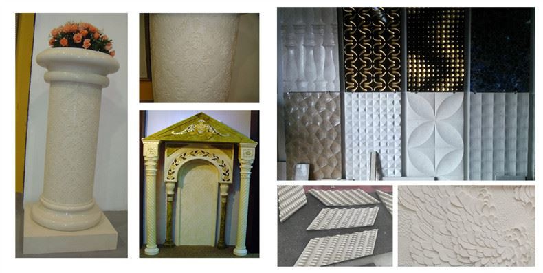 Decorative Carved Stone Wall Panels