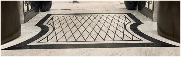 Picture 11 - Marble Parquet Floor With Black Marble Border