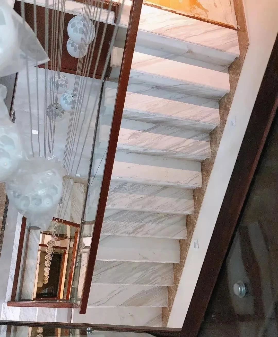 Volakas White Marble Staircases Greek Jazz White Marble