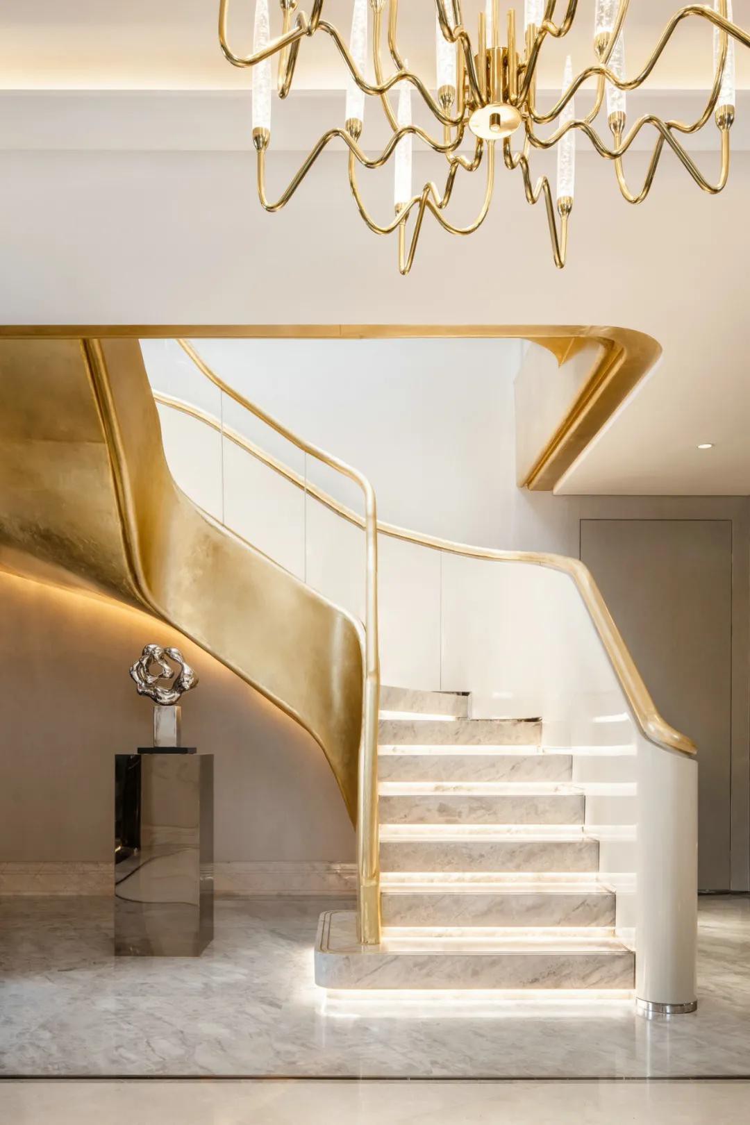 Statuario White Marble Twisted Staircase Chinese Manufacturer