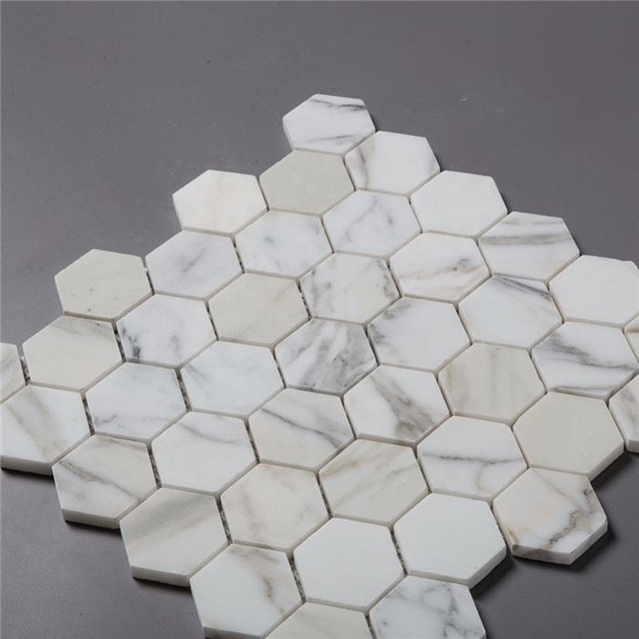 white marble mosaic