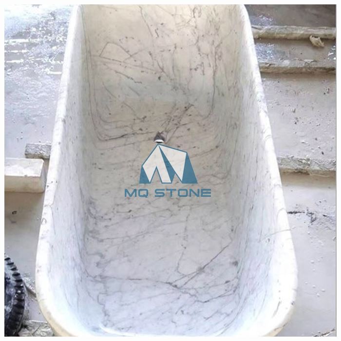 Carrara White Marble Bathroom Tub