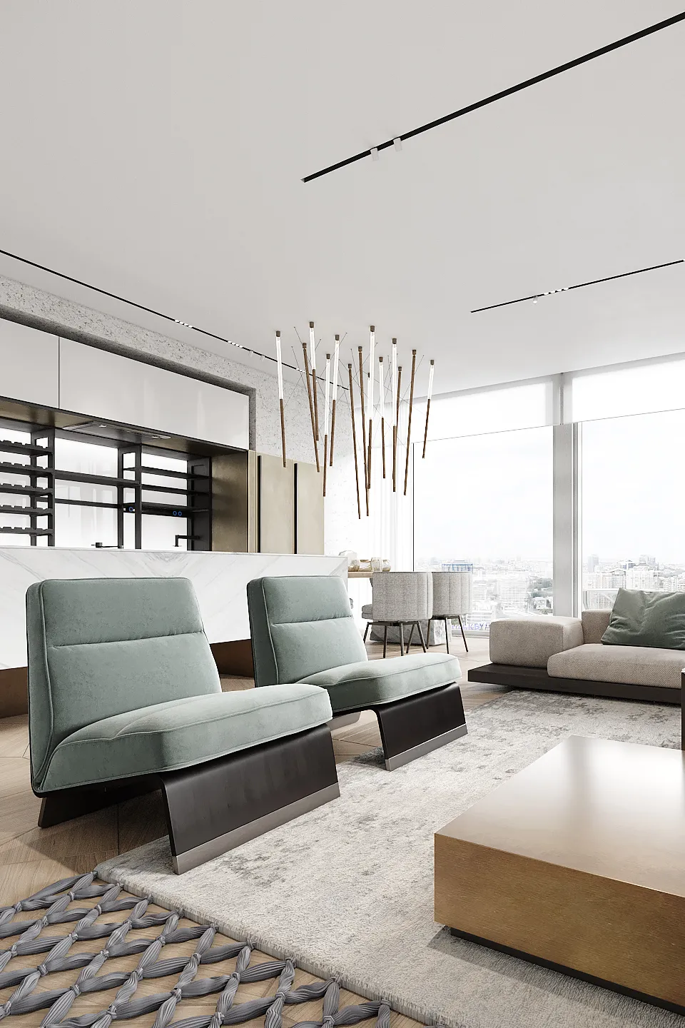 Volakas Marble Livingroom Designs