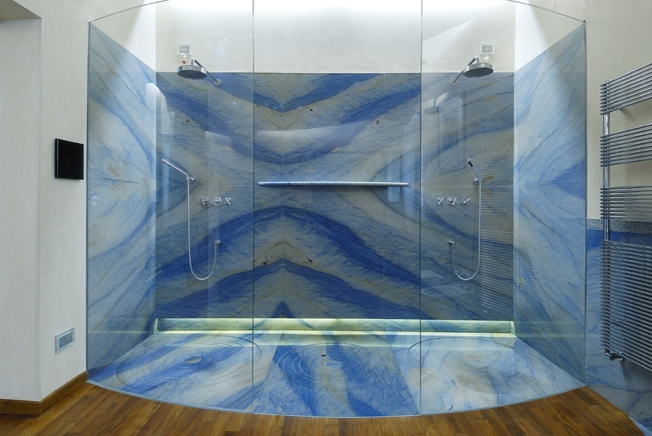 Azul Macaubas Quartzite Bathroom Wall Cladding