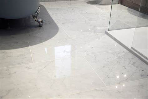Carrara Marble Bathroom Floor Tiles