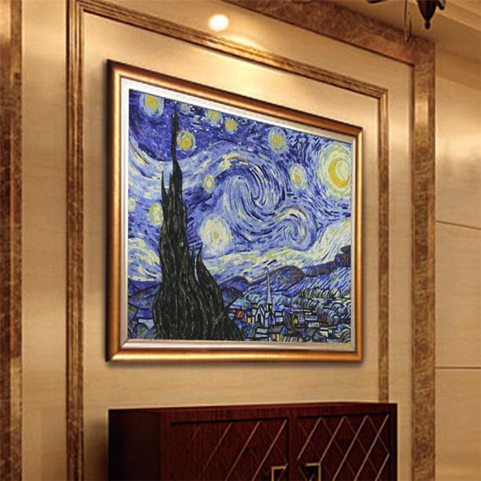 starry night mosaic pattern for hotel and villa