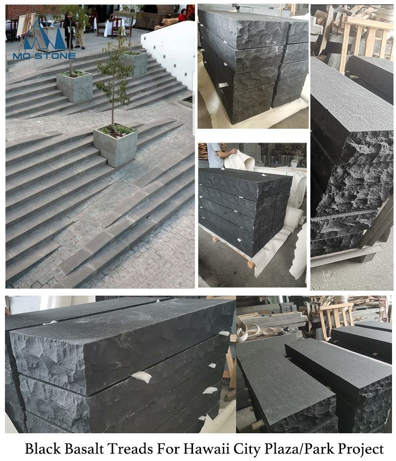 Black Basalt Treads For City Park Projects