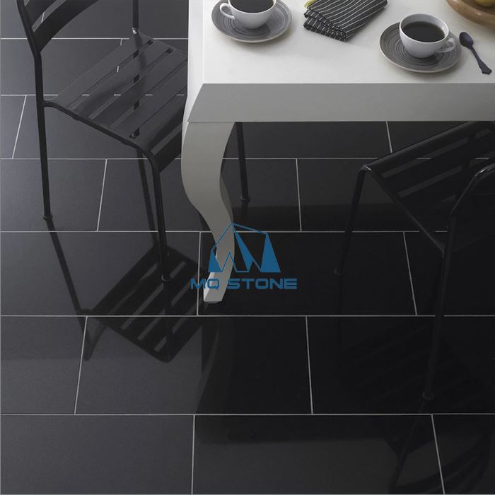 Polisehd black basalt flooring tiles