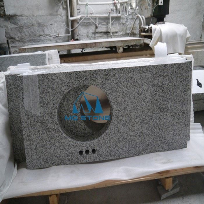 Prefa light grey granite countertops