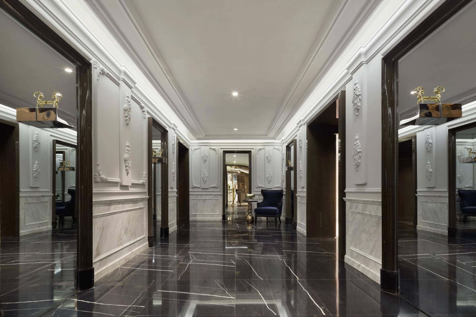 Noir Laurent Black Marble Corridor Floor Projects