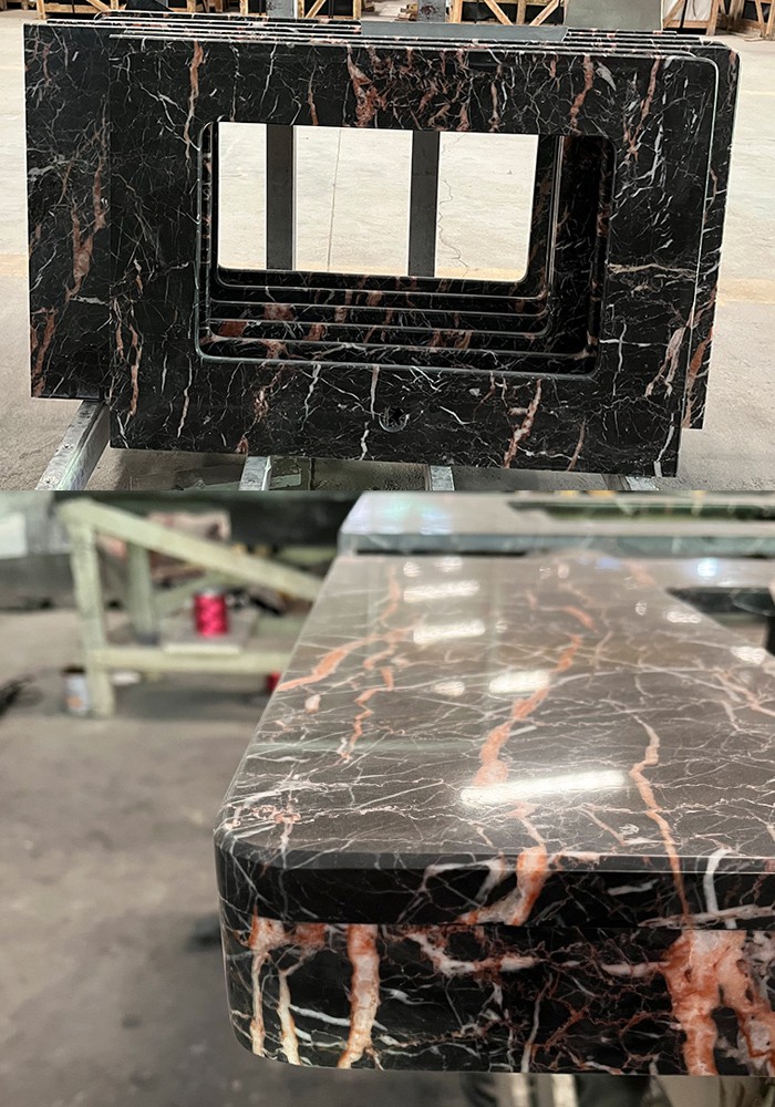 Dujuan Red Marble Tops