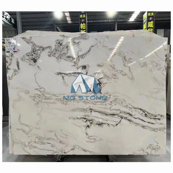 Picasso White Marble Polished Slabs
