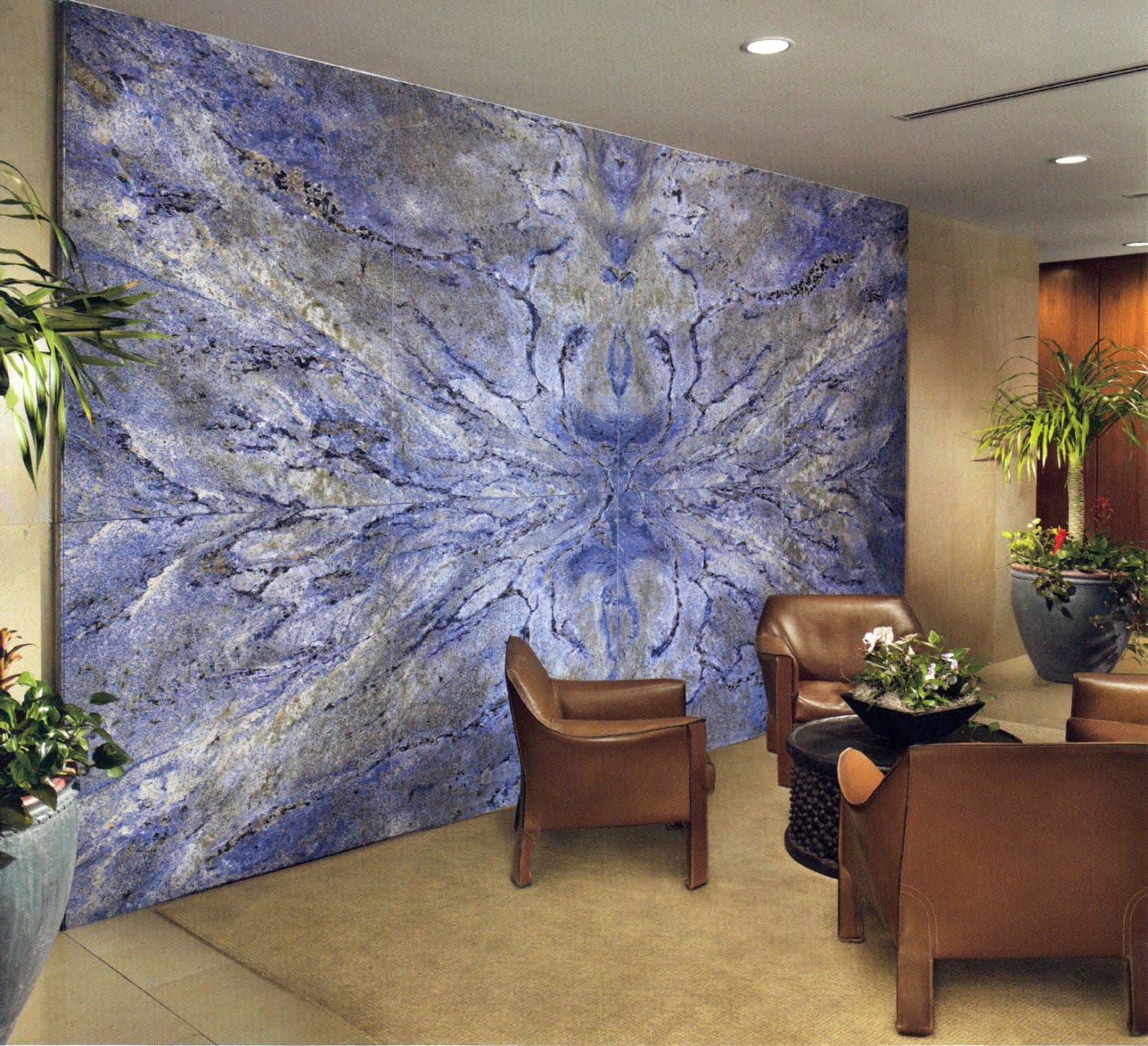 Blue Bahia Granite Wall Cladding Projects