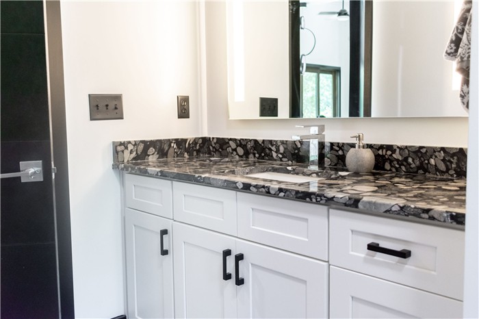 black granite bathroom countertops backsplash