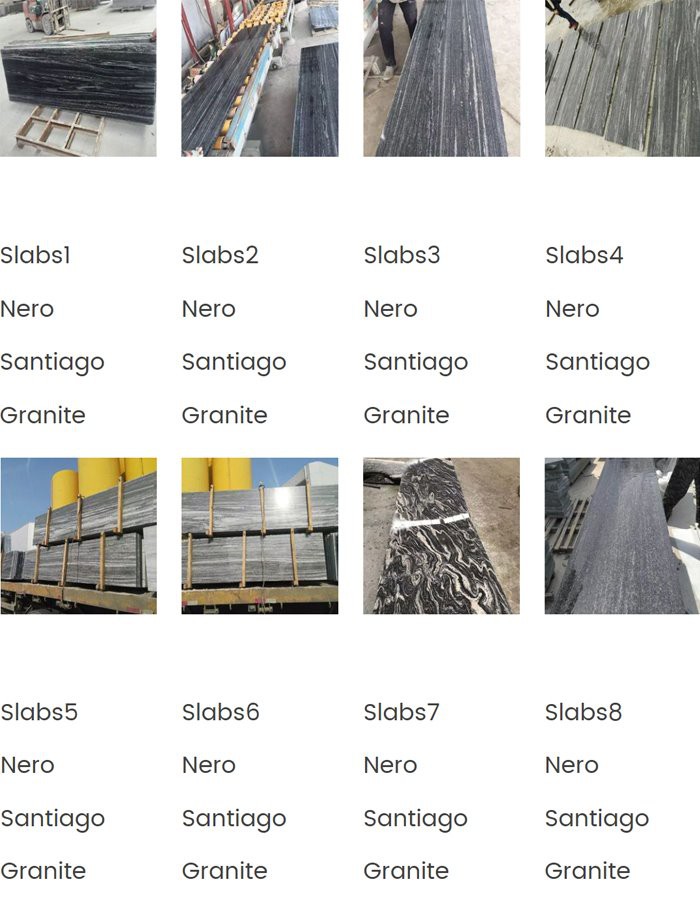 Nero Santiago granite slabs