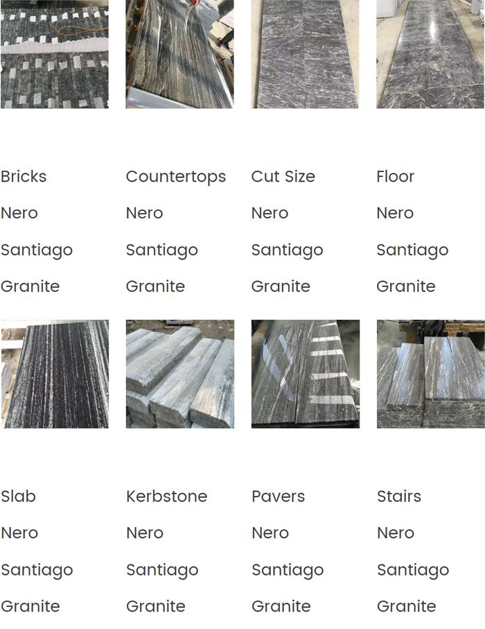 Nero Santiago granite projetcs