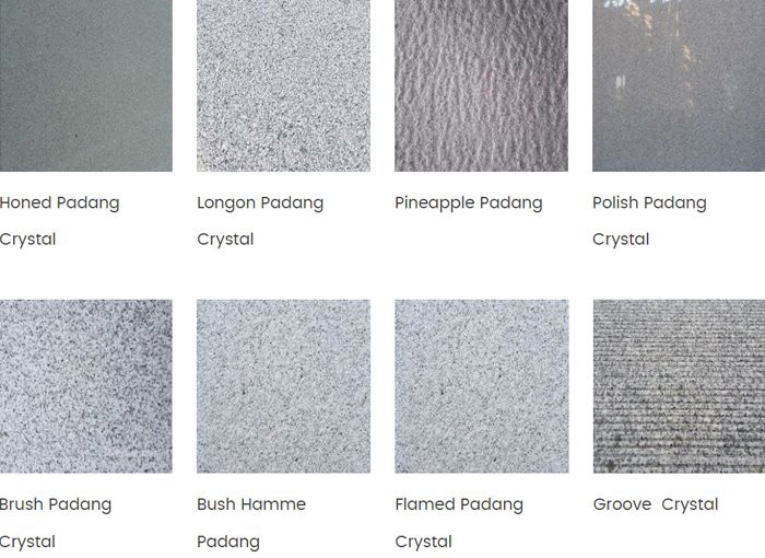 padang crystal granite types