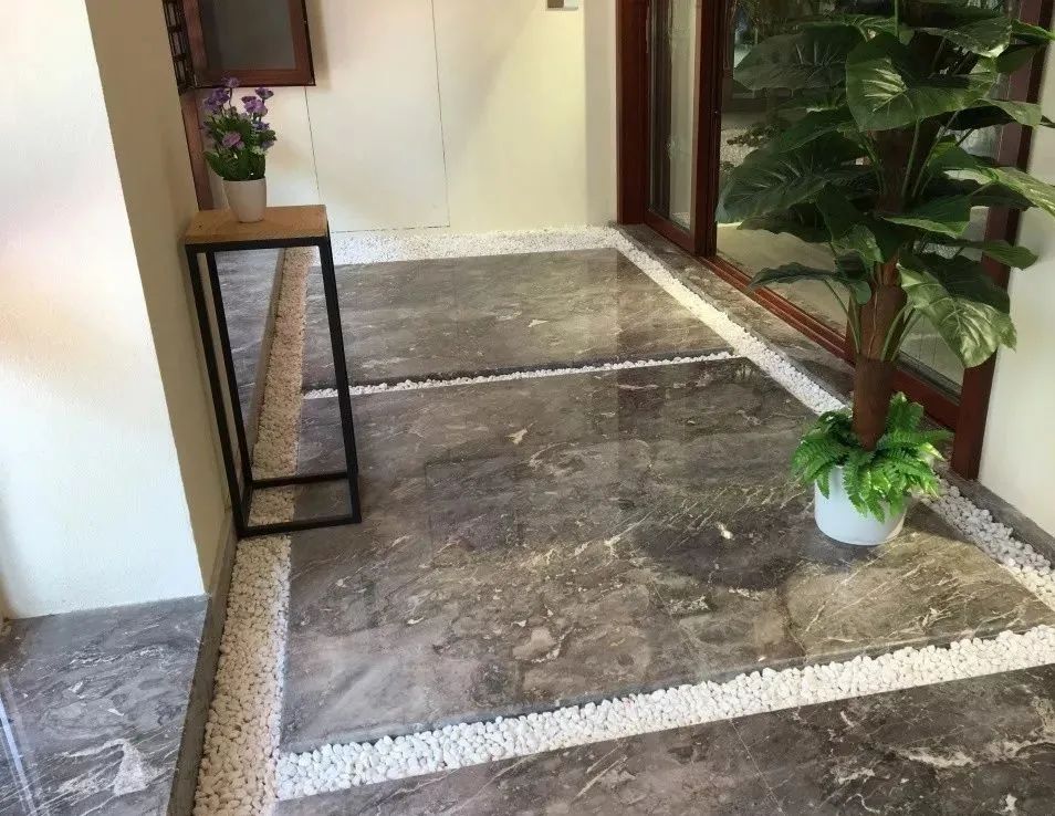 Romantic Grey Marble Flooring Tiles