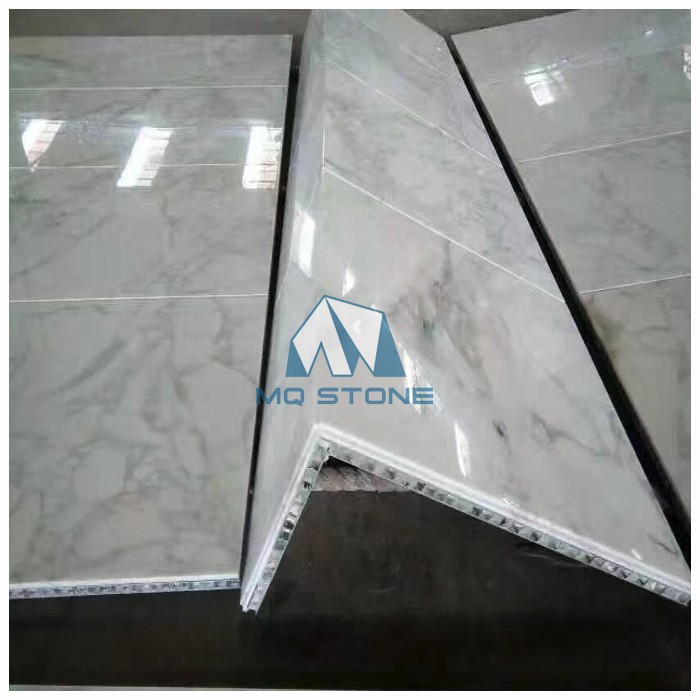 Customized White Marble Aluminium Honeycomb Composite Panel