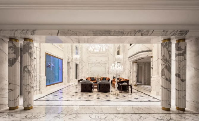 Villas Interior Designs with white marble column.jpg