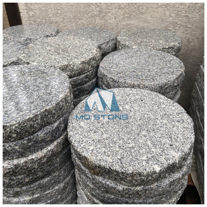 Round Grey Granite Stepping Stones