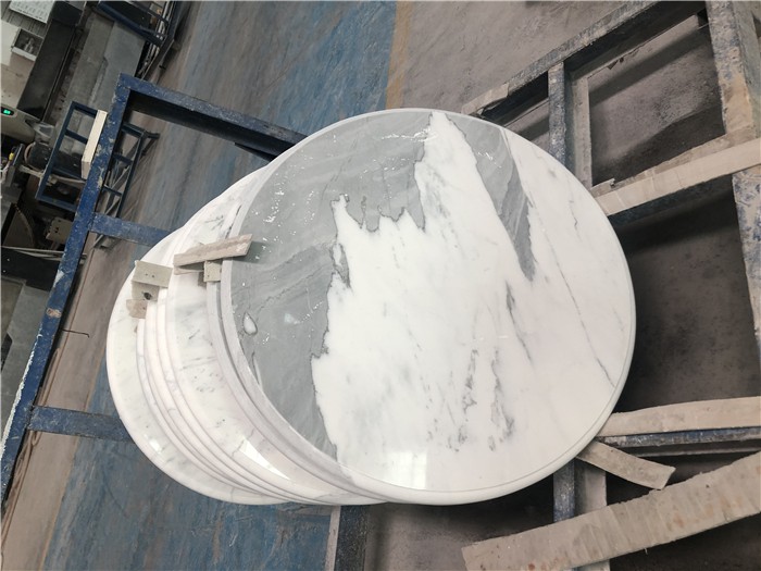 Statuario White Marble round Tabletops