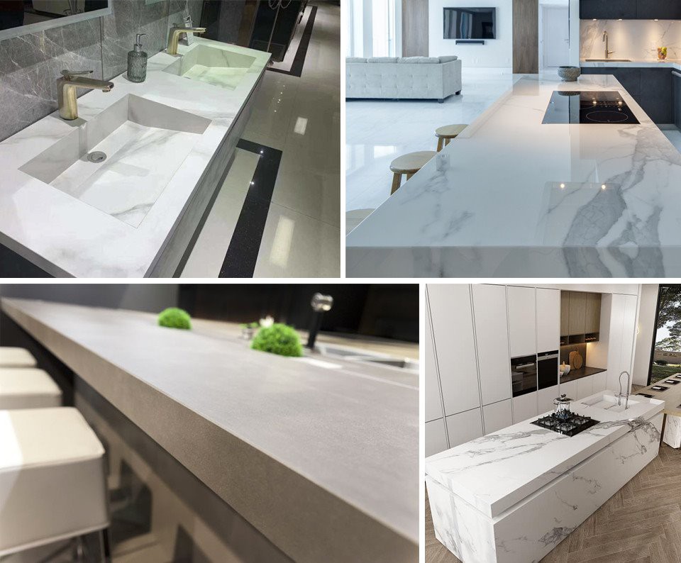 Kitchen and Bathroom Sintered Stone Countertop Designs