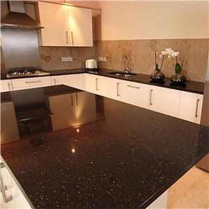 Black Granite Countertops With Gold Flecks