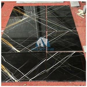 Black Marble Tiles 600x600
