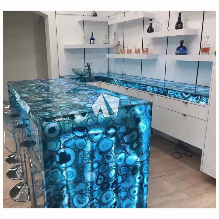 Blue Agate Backlit Countertops