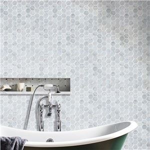 Carrara White Hexagon Mosaic Marble Tile