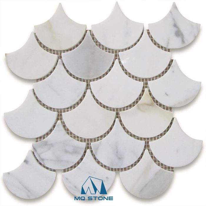Fish Scale Marble Mosaic Tile