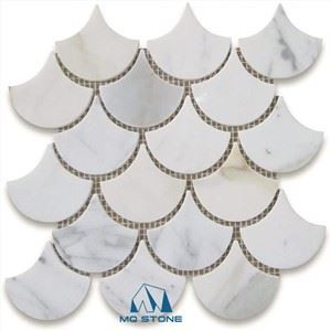 Fish Scale Marble Mosaic Tile