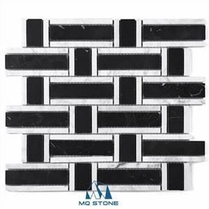 White And Black Marble Mosaic Tile