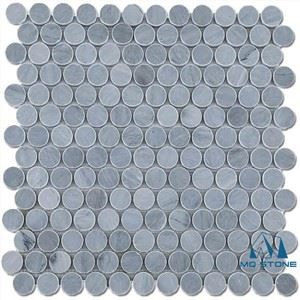Grey Penny Round Marble Mosaic Tile