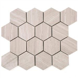Grey Wooden Marble Mosaic