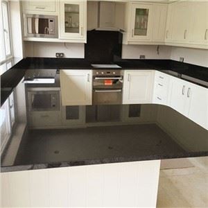 Kitchen Cabinet With Black Countertop