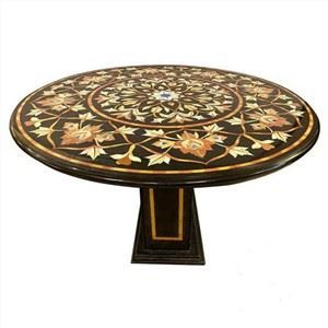 Natural Marble Stones Water Jet Medallion Table