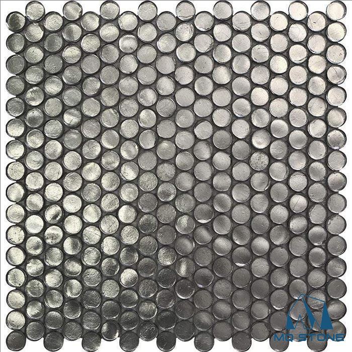 Penny Round Glass Mosaic Tiles