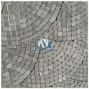 Pietra Grey Fan Marble Mosaic Tiles