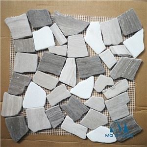 Random Grey Marble Mosaic Tile