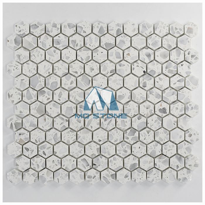 Terrazzo Hexagon Mosaic Tiles