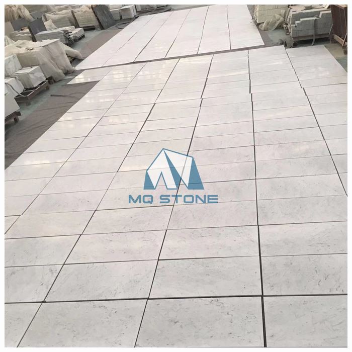 White Carrara Marble Floor Tile