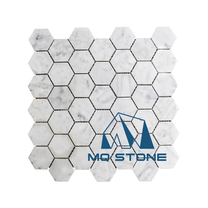 White Carrara Marble Mosaic Tile